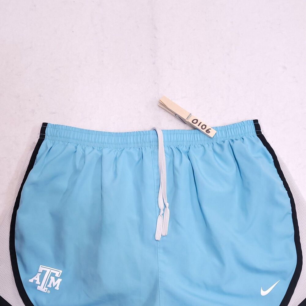 Nike Dri Fit Running Athletic Shorts Womens Size Medium M Blue White Black